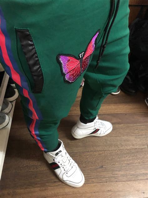 gucci canvas jogging pants|gucci joggers snake.